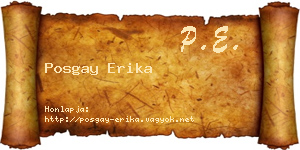 Posgay Erika névjegykártya