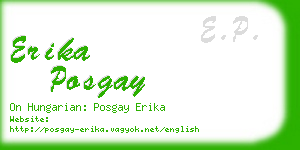 erika posgay business card